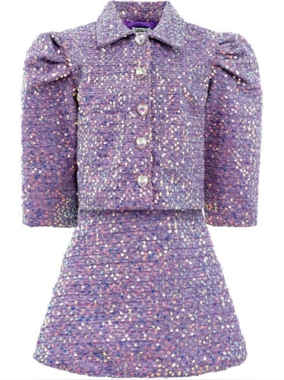 ISO Lola & the Boys purple skirt and jacket set size 8